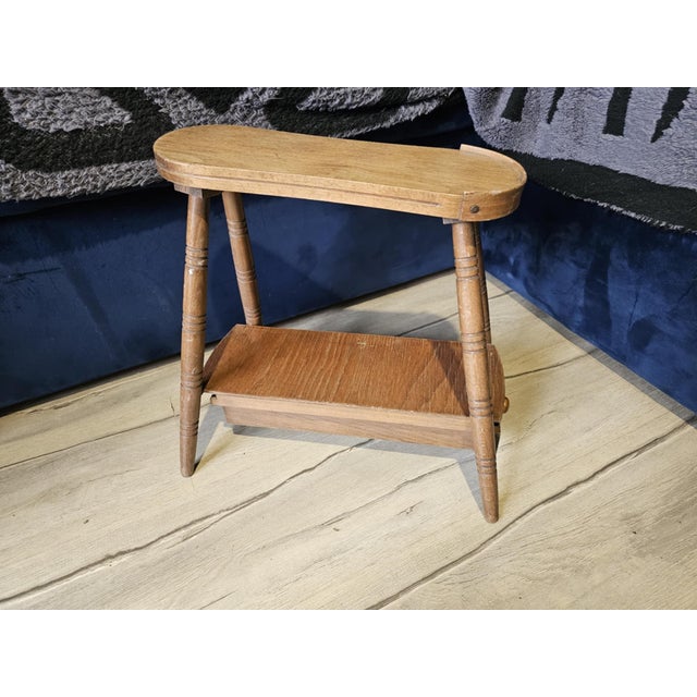 Vintage Wooden Shoe Shine Cabinet, 1960s For Sale - Image 6 of 7