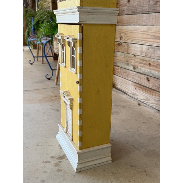Vintage Trompe L’Oeil Folk Art “Charleston House” Cabinet by David Thompson For Sale - Image 9 of 12