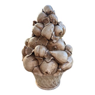 Vintage Mid-Century Italian Creamware Fruit Topiary *Handcrafted in Italy For Sale
