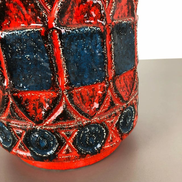 Fat Lava Pottery 92 35 Vase by Bay Ceramics, Germany, 1960s For Sale - Image 12 of 18