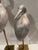 Metal 1970s Hollywood Regency Silver Leaf Crane Sculptures on Thick Lucite Bases - A Pair For Sale - Image 7 of 12