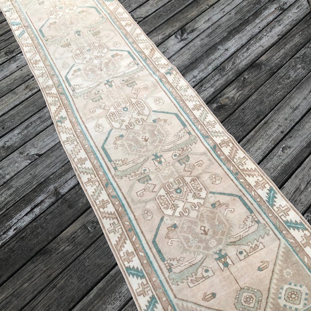 Textile Antique Runner Rug | Art Deco Design | 3x10 For Sale - Image 7 of 8