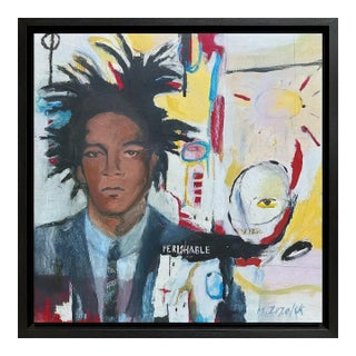 Jean Michel Basquiat Giclee Print on Canvas Framed For Sale