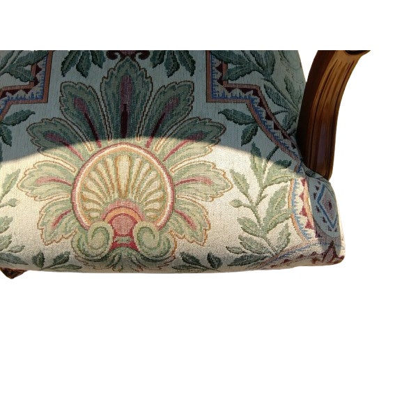 Beige Pair of 1870 Chippendale Needlepoint Tapestry Chairs For Sale - Image 8 of 8