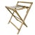 Vintage Mid-Century Faux Bamboo & Faux Leather Folding Luggage Rack For Sale In San Diego - Image 6 of 13