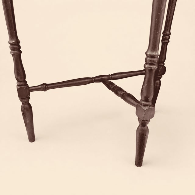 Early 20th Century Antique Mahogany Demilune Console Table With Fretwork Apron For Sale - Image 4 of 5