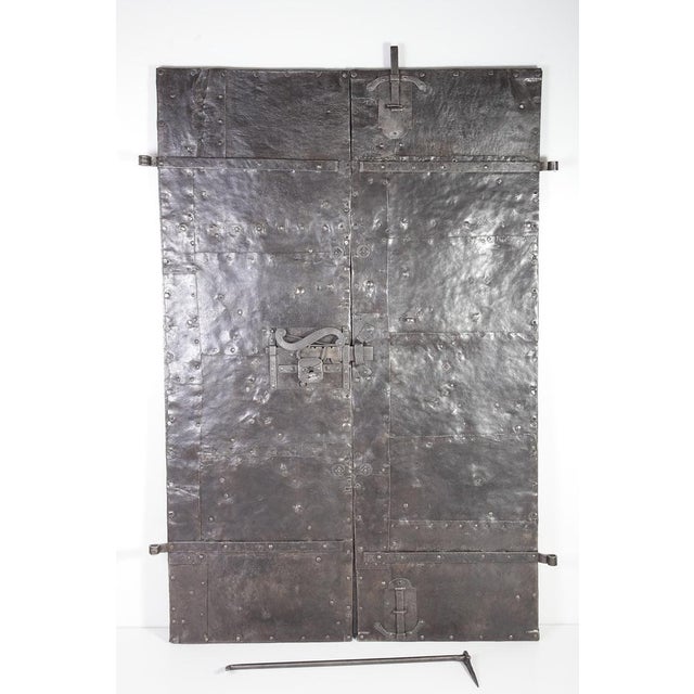Antique Iron Clad Double Doors, 1780s For Sale - Image 3 of 18