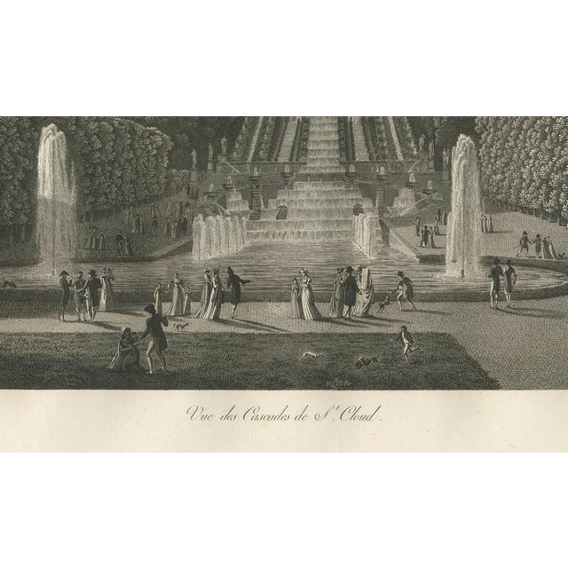 Early 19th Century Louis-Pierre Baltard, View of the Cascades at Saint-Cloud, 1803, Engraving For Sale - Image 5 of 9