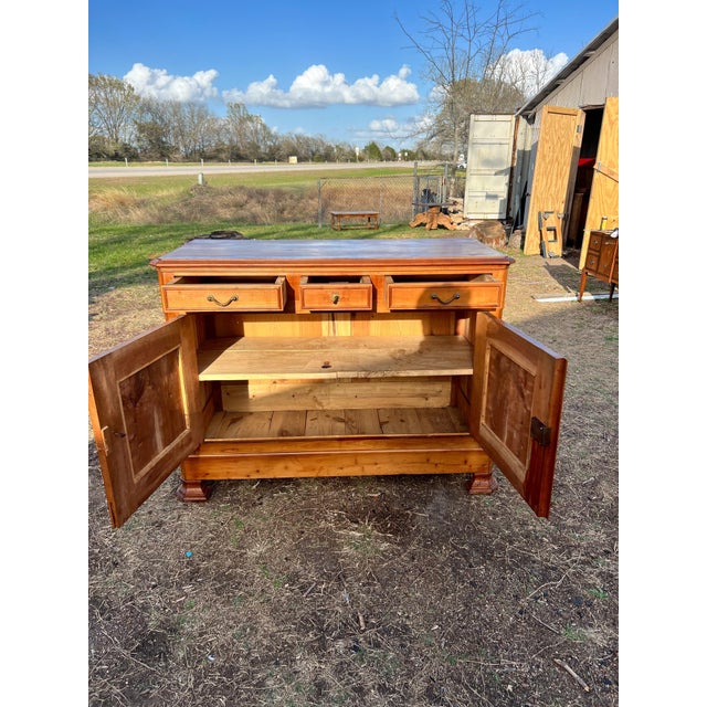 French 19th Century French Louis Philippe Solid Walnut Sideboard / Buffet For Sale - Image 3 of 12