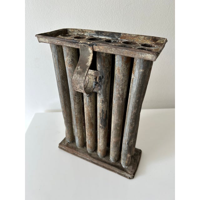 Antique 12 Tube Candle Mold For Sale - Image 4 of 11
