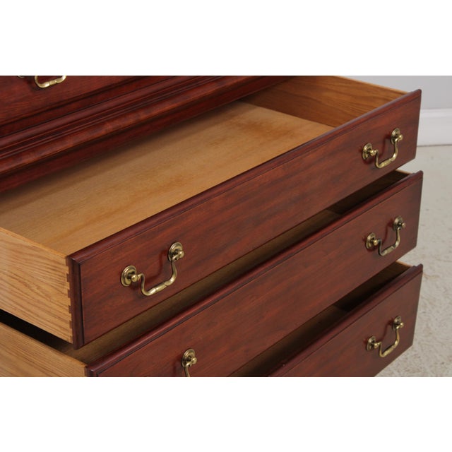 Henkel Harris Model 164 Cherry 9 Drawer Tall Chest on Chest For Sale In Philadelphia - Image 6 of 15