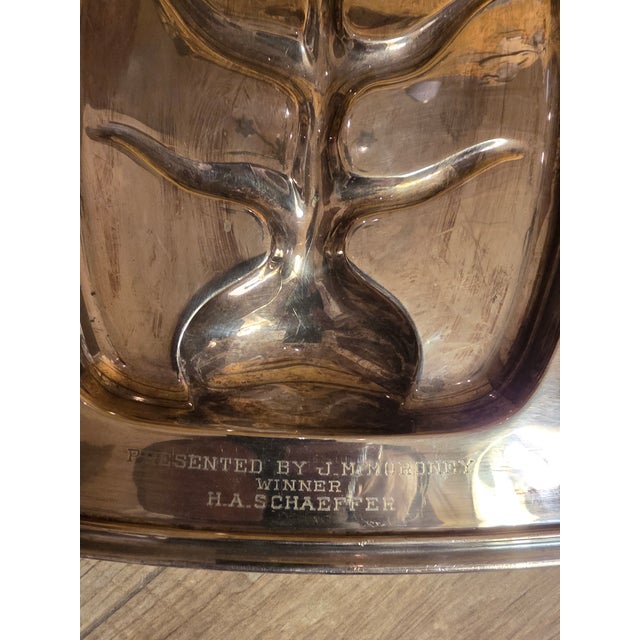 1940s Trophy Triple We'll Silver Plate Serving Platter For Sale In San Antonio - Image 6 of 6