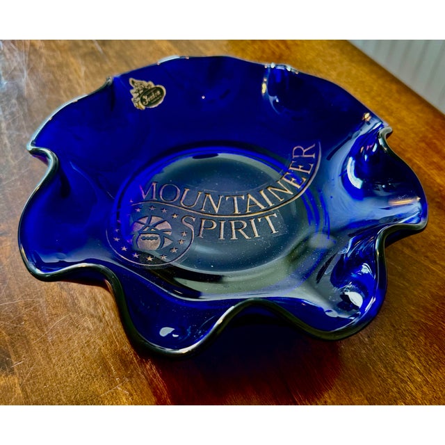 Early 20th Century Fenton Art Glass “Mountaineer Spirit” Collectible Bowl For Sale - Image 12 of 12