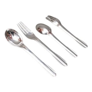 Art Deco Silver Cutlery from Fjerdingstad, 1930s, Set of 78 For Sale
