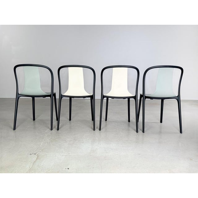 Vitra Moss Grey Belleville Outdoor Chairs by Ronan and Erwan Bouroullec for Vitra, Set of 2 For Sale - Image 4 of 11