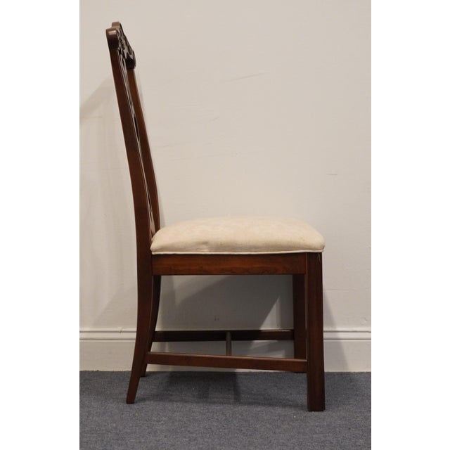 Brown Stanley Furniture Solid Cherry Traditional Chippendale Style Dining Side Chair For Sale - Image 8 of 11