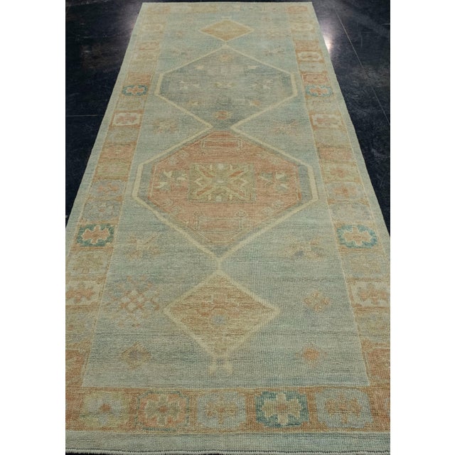Turkish Oushak Rug 3'11" x 10' #18056 Explore a curated collection of hallway runners, wool rugs, and handmade...