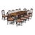 Carved in oak in the Country French Régence tradition of the Liège region, this dining table has the beauty of an...