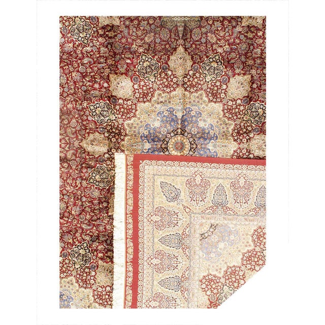 Traditional Pasargad DC Exquisite Design Paris Palace Fine Power Loom v. Silk Rug For Sale - Image 3 of 3