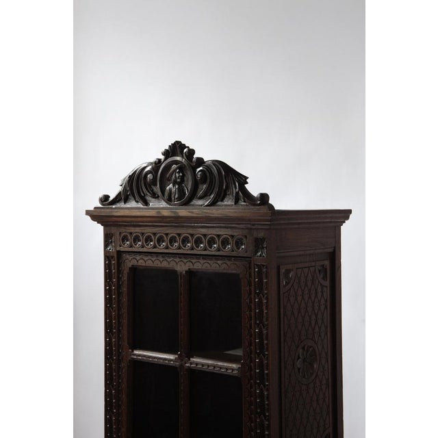 Antique Breton Chestnut Display Cabinet, France, 1880s For Sale - Image 3 of 11