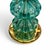 Textile Gallonized Turquoise Murano Spheres Lamps, Set of 2 For Sale - Image 7 of 10