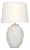 AERIN by Visual Comfort Signature Idalia 28" Sculpted Table Lamp in Glossy White Crackle with Linen Shade For Sale