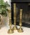 Late 20th Century Brass Floor Candle Sticks Fireplace Hearth Candle Holders- Set of 3 For Sale - Image 5 of 9