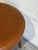 Round Brown Leather Teak Ottoman Danish Mid-Century Modern 1960s For Sale - Image 4 of 8