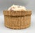 Contemporary Vintage Woven Basket Box With Seashell-Adorned Lid — Coastal / Bohemian For Sale - Image 3 of 13