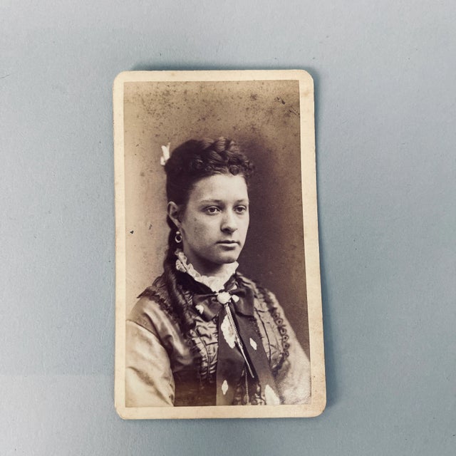 White Late 19th Century Victorian Portrait Studio Cards of Women - Set of 13 For Sale - Image 8 of 13