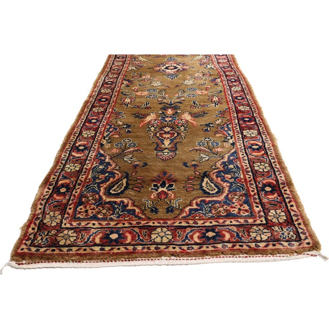 Antique Persian Lilihan Rug Runner, 03'01 X 23'01 For Sale - Image 4 of 10