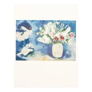 1972 After Marc Chagall "Bella in Mourillon", Full-Color Parisian Print