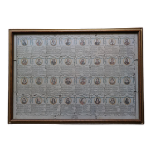 Circa 1970 Wallis English Royal History Wooden Puzzle, Framed