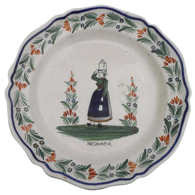 Late 19th Century Henriot Quimper French Faience Platter For Sale - Image 9 of 9