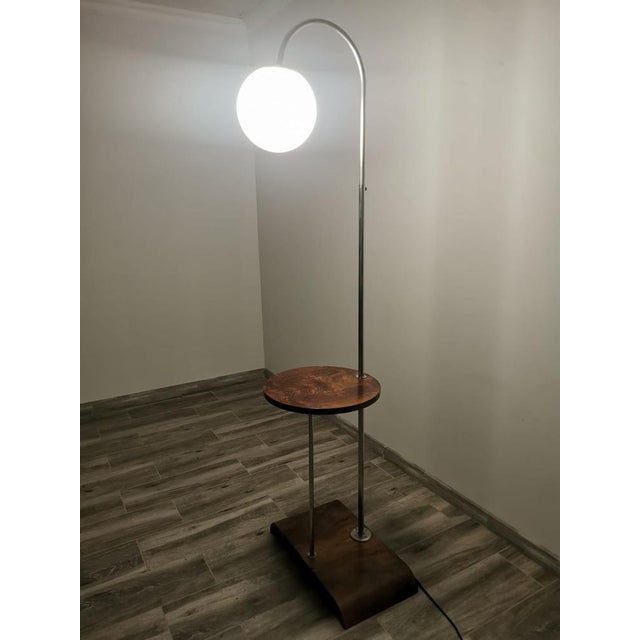 Art Deco Floo Lamp by Jindrich Halabala, in Very Good conditions. Designed 1950 to 1959 European Plug (up to 250V).The...