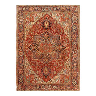 Pasargad DC Rust Color Antique Heriz Rug For Sale