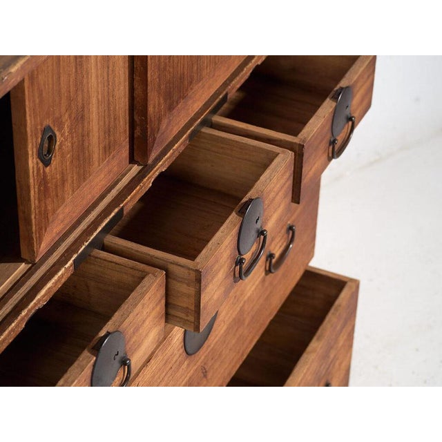 Antique Japanese Tansu in Wood For Sale - Image 4 of 14