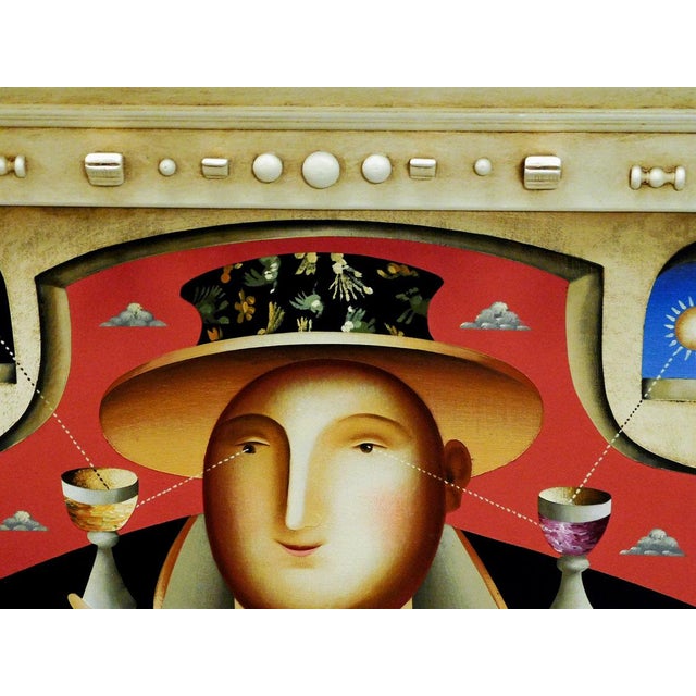 Anton Arkhipov Uncorked 1999 Original Hand Signed Oil Painting Make an Offer For Sale - Image 9 of 11