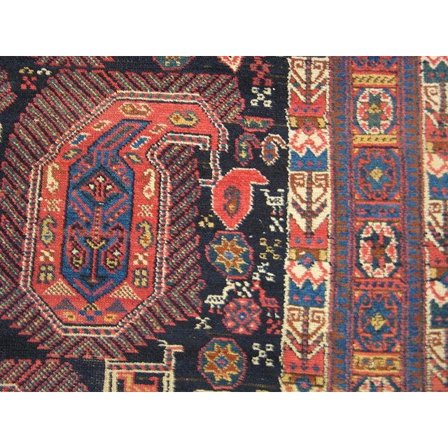 Antique Afshar Small Scatter Size Wool Rug, Country of Origin: Iran / Persia, Circa Date: 1880s. This exceptional example...