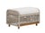 Modern Alpine Teak Wood Outdoor Ottoman With Biege Rope Design For Sale - Image 3 of 5