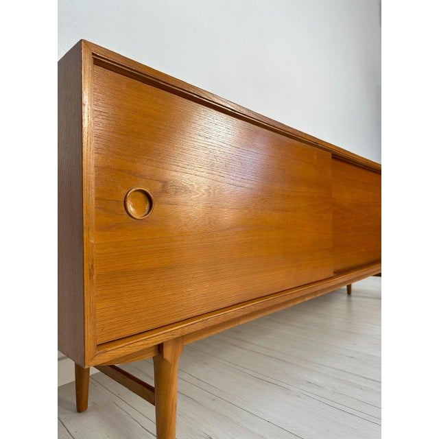 Large Mid-Century Danish Teak Sideboard attributed to Lothar Wegner, 1960s For Sale - Image 5 of 17