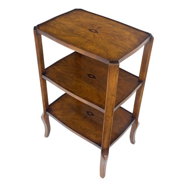 Fine Italian Inlaid 3 tier Stand Side End Table Mini Etagere Stunning MINT For Sale