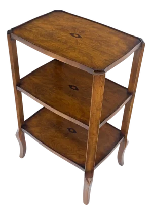 Fine Italian Inlaid 3 tier Stand Side End Table Mini Etagere Stunning MINT