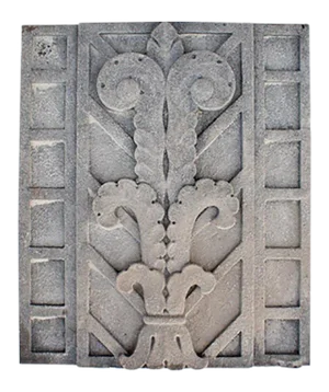 Antique Building Panel Carved Limestone Art Deco