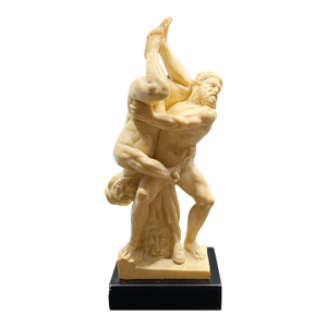 Mid-20th Century Italian Alabaster Sculpture of Hercules & Diomedes by Gino Ruggeri