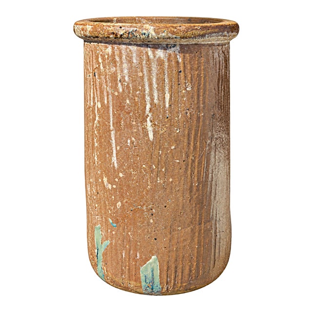 Antique European Hand-Thrown Terracotta Storage Jar, Circa 1900 For Sale