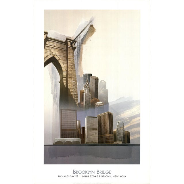 1990s 1999 Richard Davies 'Brooklyn Bridge' Photography Offset Lithograph For Sale - Image 5 of 5