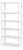 Lark 30 in. W x 75 in. H Wood 5 Tier Etagere Bookcase with Open Back, White For Sale