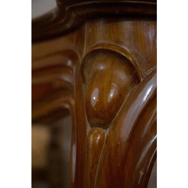 Louis XV Mahogany Console Game Table, 1860s For Sale - Image 4 of 8