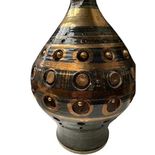 Vintage Studio Pottery Ceramic Lamp by Georges Pelletier, 1970s For Sale - Image 6 of 9